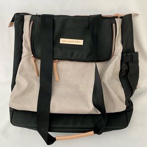 EUC! Petunia Pickle Bottom Pivot Pack, sand/black backpack/ tote/ diaper bag